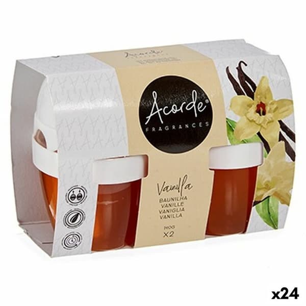 Set med luftfräschare Acorde 1165-VAINILLA Vanilj Gel (24 antal)
