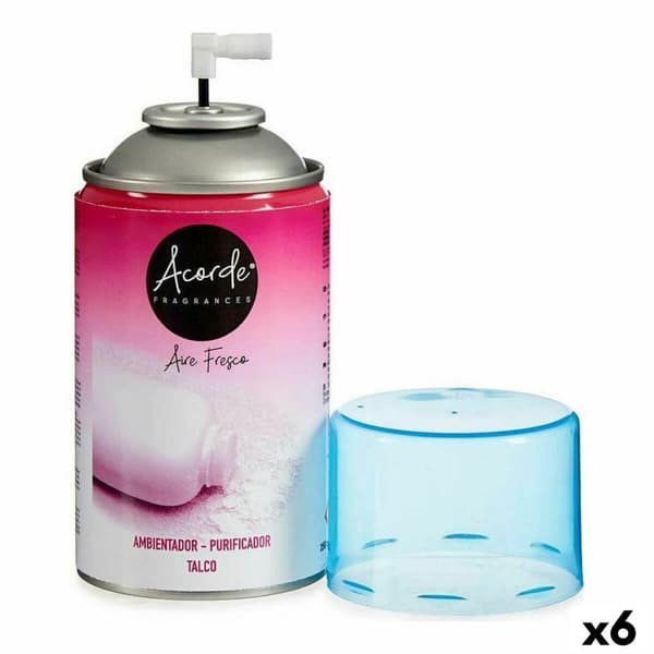 Ilmanraikastimen Täyttöpakkaukset Acorde 55335 Talkki 250 ml (6 osaa)