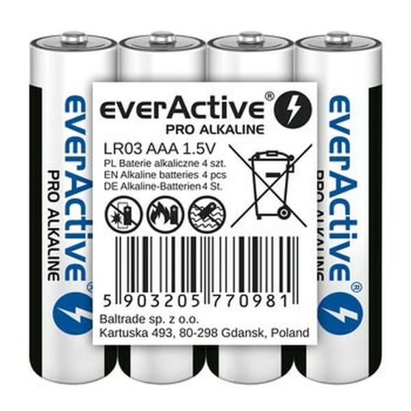 Batterier EverActive LR03 1,5 V (4 enheder)