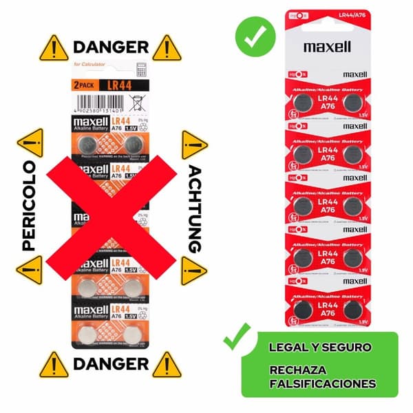 Batterier Maxell 19040800 1,5 V Knap-cellbatteri (10 enheder)