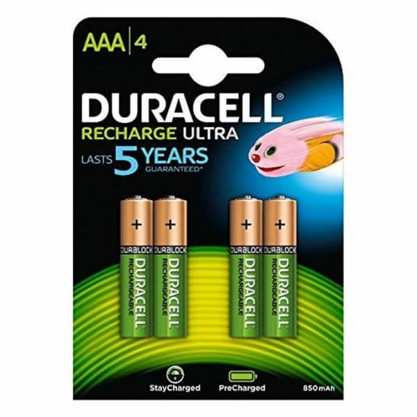 Ladattavat paristot DURACELL DURHR03B4-850STCX5 1,2 V AAA (4 osaa)