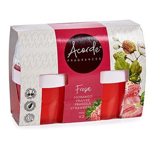 Set med luftfräschare Acorde 1165-FRESA Jordgubbe Gel (24 antal)