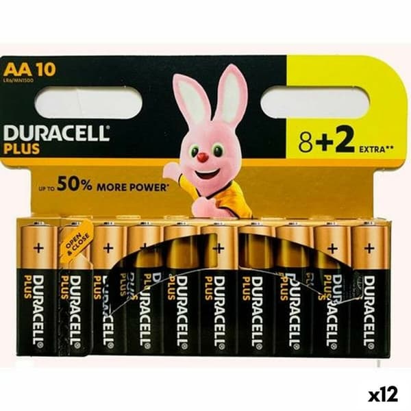 Alkaliska Batterier DURACELL Plus 1,5 V LR06 (12 antal)