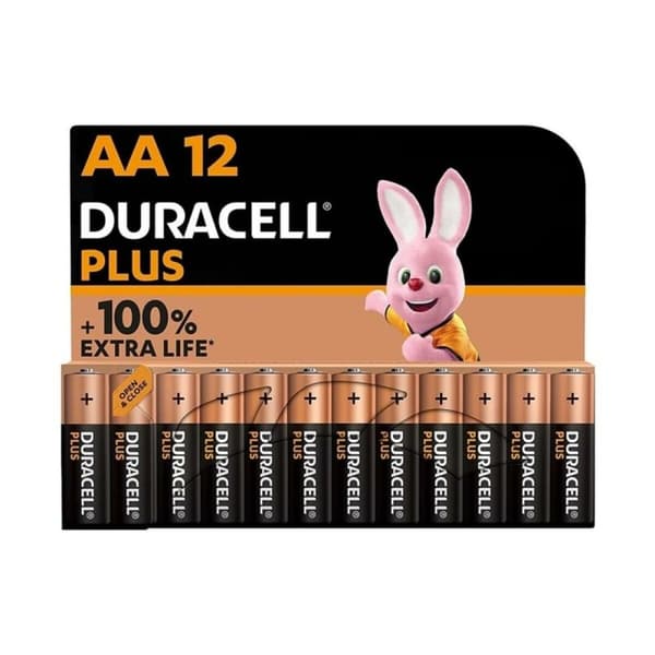 Alkaliparistot DURACELL Plus 1,5 V LR06 (12 osaa)