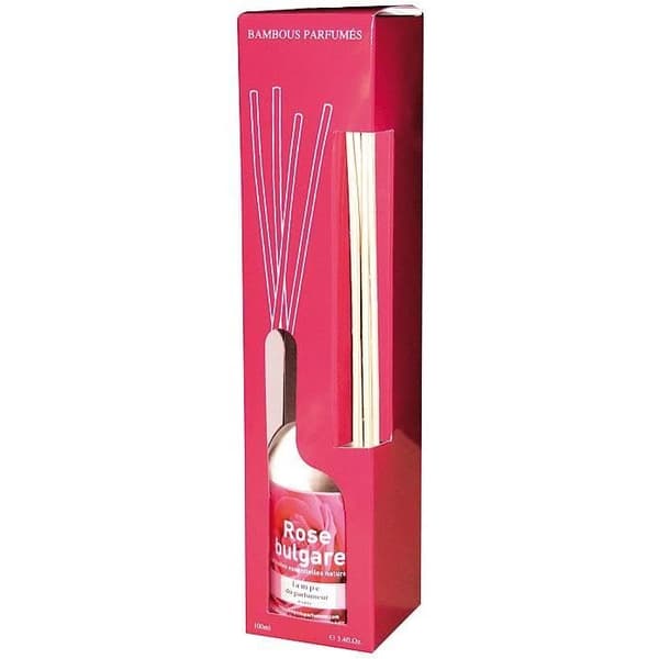 Bambuskvistar med parfym - 100 mL - bulgarisk ros