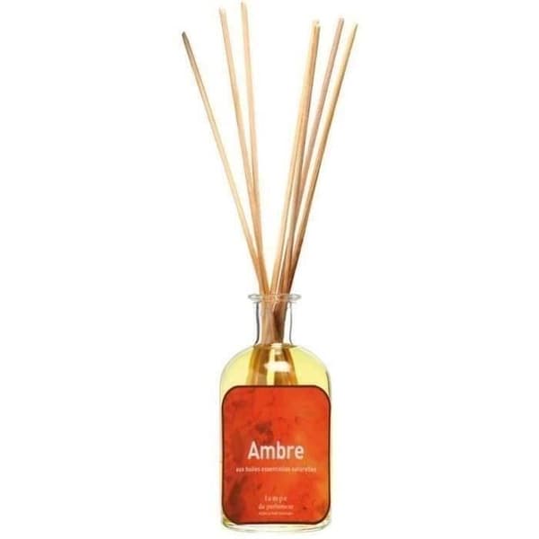 Doftflaska amber 100 mL med 7 bambustickor