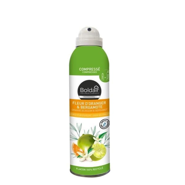 BOLDAIR -Oft förstörare och parfymörer -Komprimerat format -Apelsinblomma &amp; bergamottdoft -250ML -Fransk tillverkning
