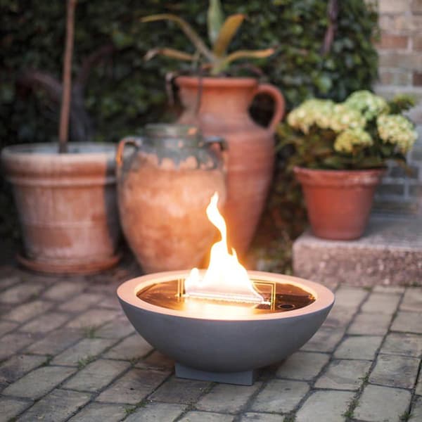 Cheminée Iris Concrete Tenderflame utomhus- och inomhusbrännare uppladdningsbar