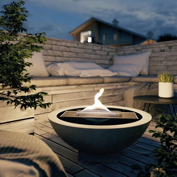 Cheminée Iris Concrete Tenderflame utomhus- och inomhusbrännare uppladdningsbar