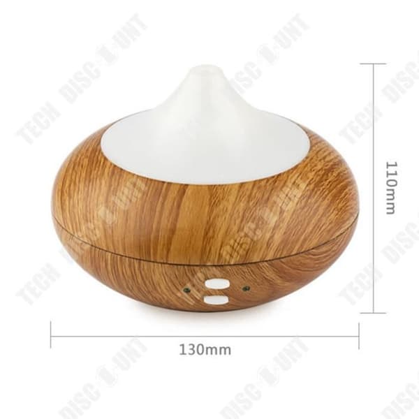 TD® Ultrasonic Luftfuktare/ Aroma Diffuser/ Eteriska oljor Diffuser-Light Grain Wood, Colorful Aroma Luftfuktare