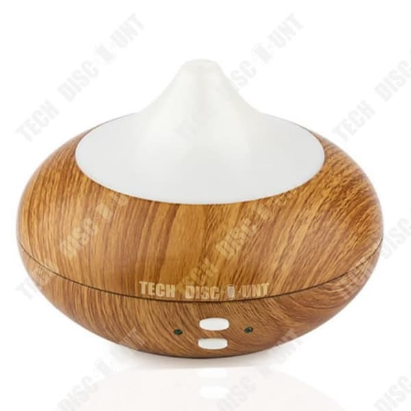 TD® Ultrasonic Luftfuktare/ Aroma Diffuser/ Eteriska oljor Diffuser-Light Grain Wood, Colorful Aroma Luftfuktare
