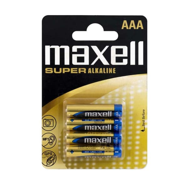 Batterier Maxell 1,5 V AAA 4 enheder