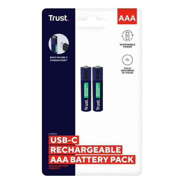 Batterier Trust 25585 500 mAh AAA 3,7 V (2 enheder)