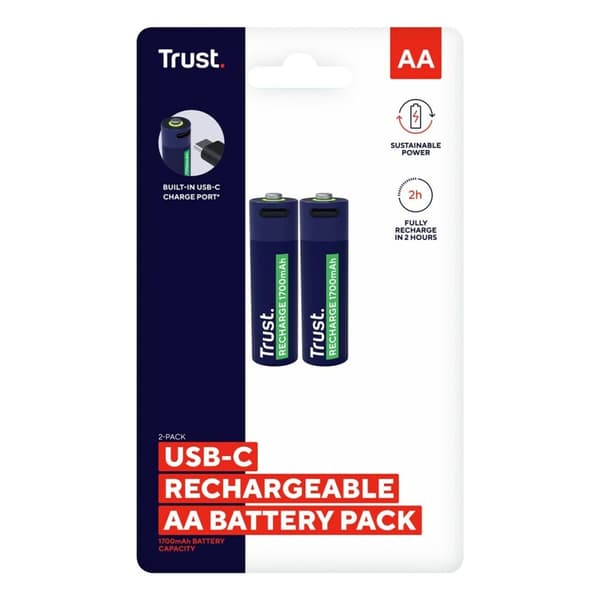 Batterier Trust 25584 AA 3,7 V (2 enheder)
