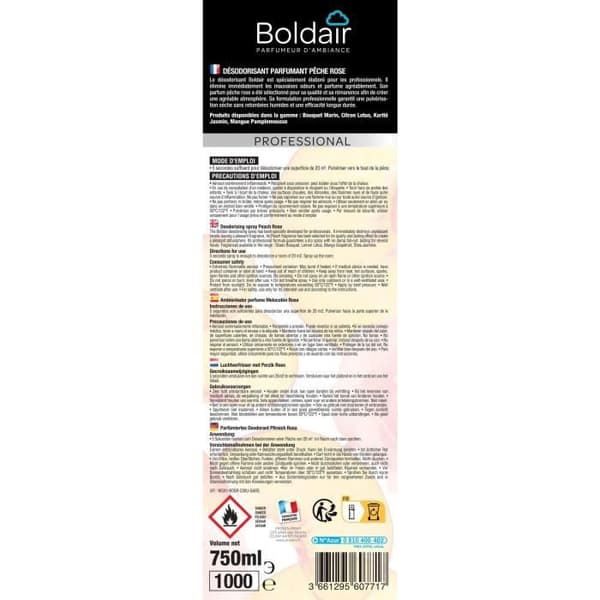BOLDAIR parfymerande rosa persika 750ml