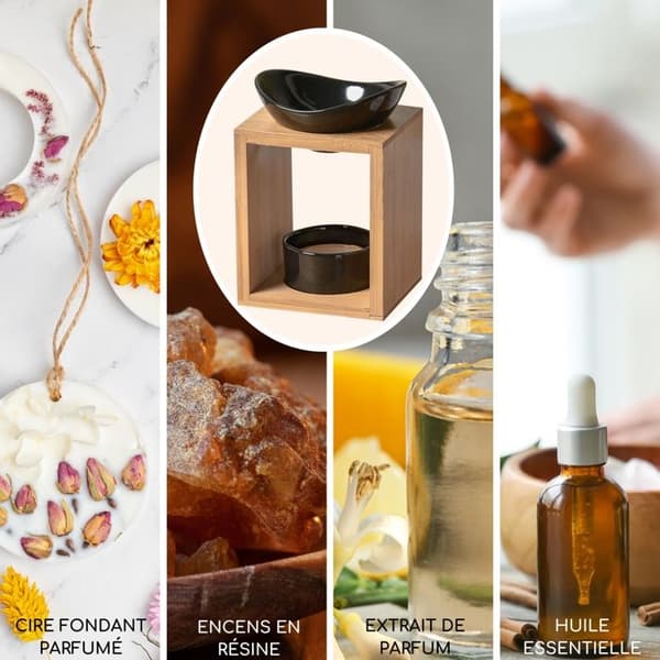 Brännare - ZEN'AROME - Naturéa Kalos - Glaserad keramik - Bambu - 55ml