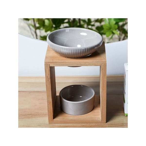 Brännar för dofter - Zen'Arôme - Naturéa Yona - Keramik och Bambus - 55ml - 9 x 7 x 12,5 cm
