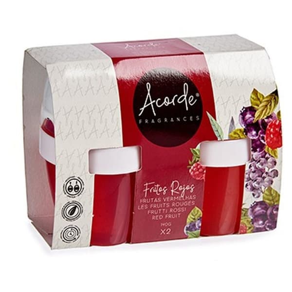 Set med luftfräschare Acorde 1165-FRUTOS RO Röda Bär Gel (24 antal)