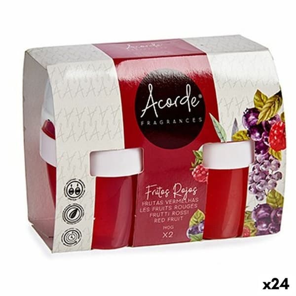 Set med luftfräschare Acorde 1165-FRUTOS RO Röda Bär Gel (24 antal)