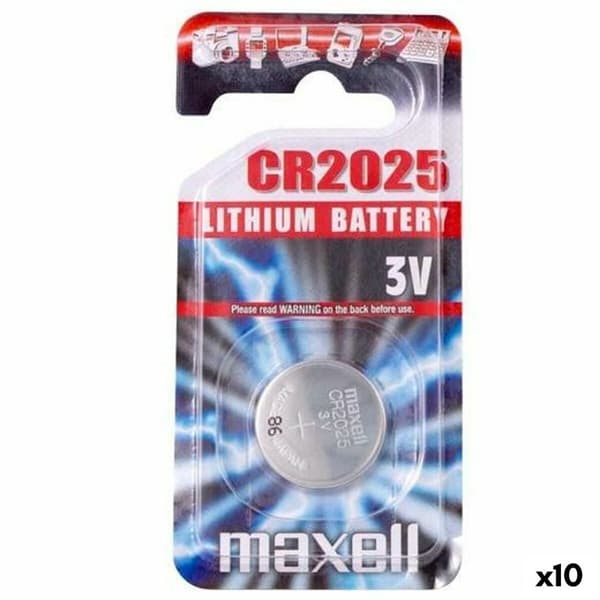 Litium Knappbatterier Maxell 3V CR2025 (10 antal)