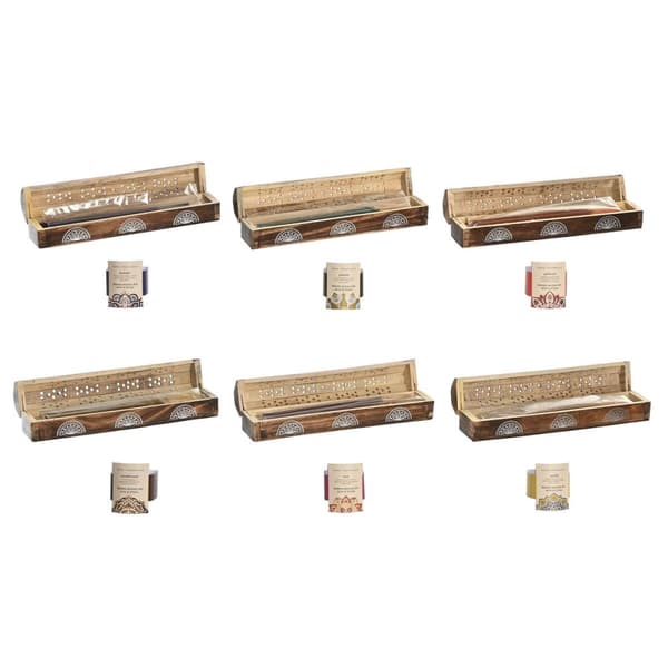 Teline Home ESPRIT Mangopuu Mandala Intialainen mies 31 x 6 x 6,5 cm Suitsuke (6 osaa) (10 osaa)