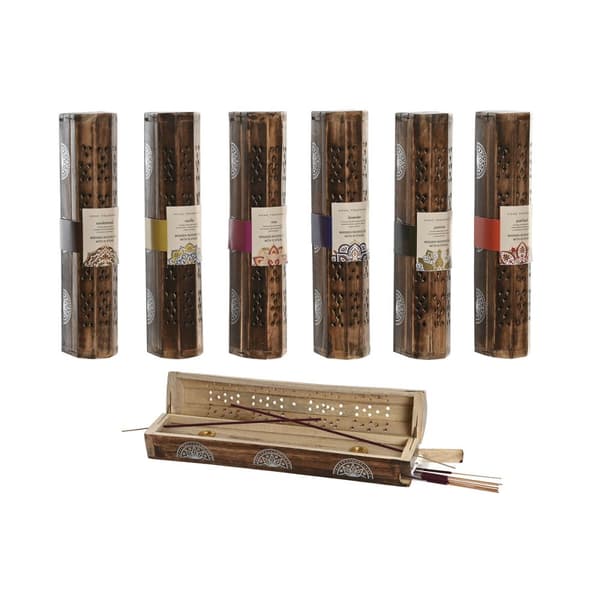 Holder Home ESPRIT Treverk av mangotre Mandala Indianer 31 x 6 x 6,5 cm Røkelse (6 enheter) (10 enheter)