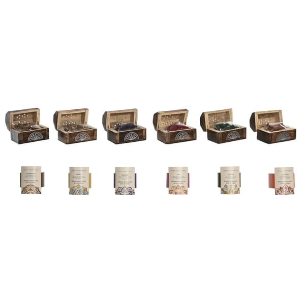 Teline Home ESPRIT Mangopuu Mandala Intialainen mies 9,5 x 5,5 x 6 cm Suitsuke (6 osaa) (10 osaa)