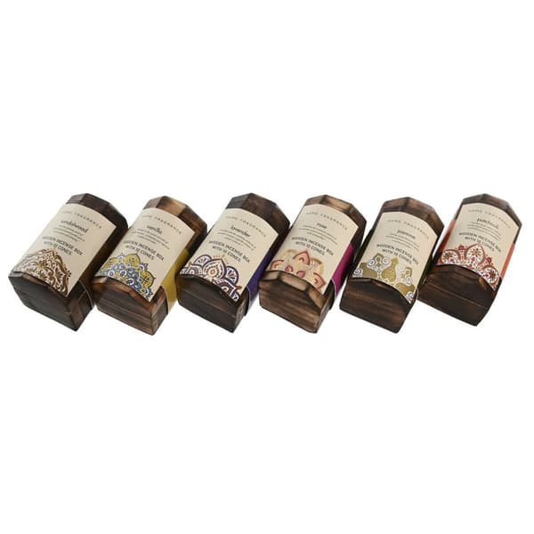 Teline Home ESPRIT Mangopuu Mandala Intialainen mies 9,5 x 5,5 x 6 cm Suitsuke (6 osaa) (10 osaa)