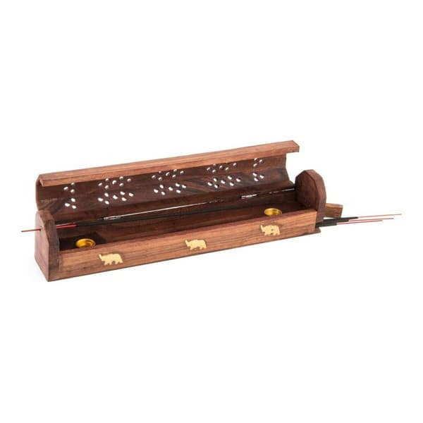 Holder DKD Home Decor Røkelse Tre Bambus Mandala Naturell 26 x 8 x 8 cm (6 Deler)