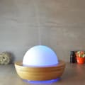 Miniatyrbild 2 av 6: ZEN'AROME - Ultrasonisk Diffuser för Eteriska Oljor Belisia V2 - I Glas och Bambu - Diffusion upp till 60m² - 18,5 x 12 cm
