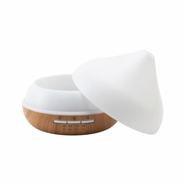 Aroma diffuser med LED och timer - Vit/trä