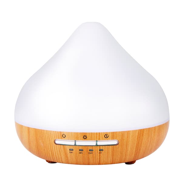 Aromadiffusor med LED og timer - Hvit/tre