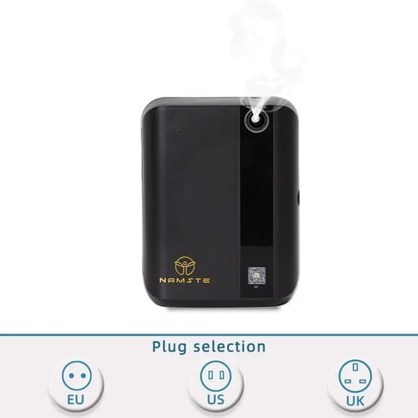 Bluetooth Aromadiffusor, 500ML Kapacitet, Täcker 1000-1500m³,EU, Svart Bluetooth