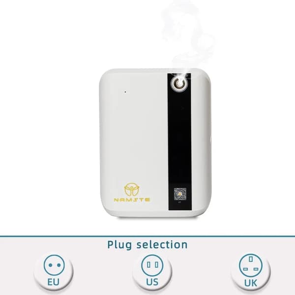 Bluetooth Aromadiffusor, 500ML Kapacitet, Täcker 1000-1500m³,Vit Bluetooth, EU