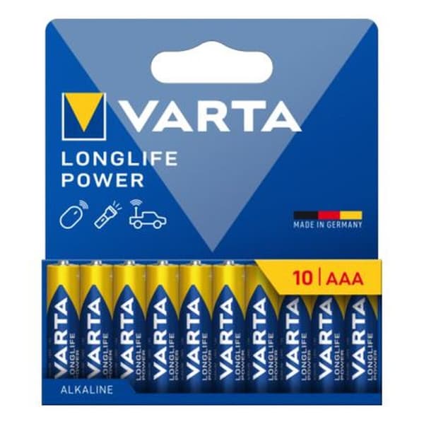 Batterier Varta longlife power 1,5 V AAA LR03 (10 enheder)