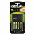 Miniatyrbillede 1 af 6: Oplader + genopladelige batterier DURACELL CEF14 2 x AA + 2 x AAA HR06/HR03 1300 mAh (1 enheder)