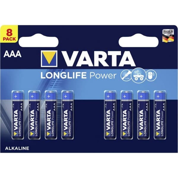 Batterier Varta Long Life Power 1,5 V AAA LR3 LR03
