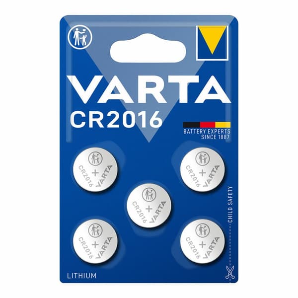 Lithium knapcellebatterier Varta 6016101415 CR2016 3 V (5 enheder)