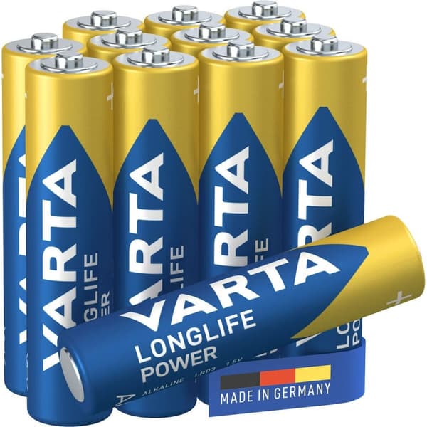 Alkalinebatterier Varta Longlife Power AAA LR03 1,5 V (12 enheder)