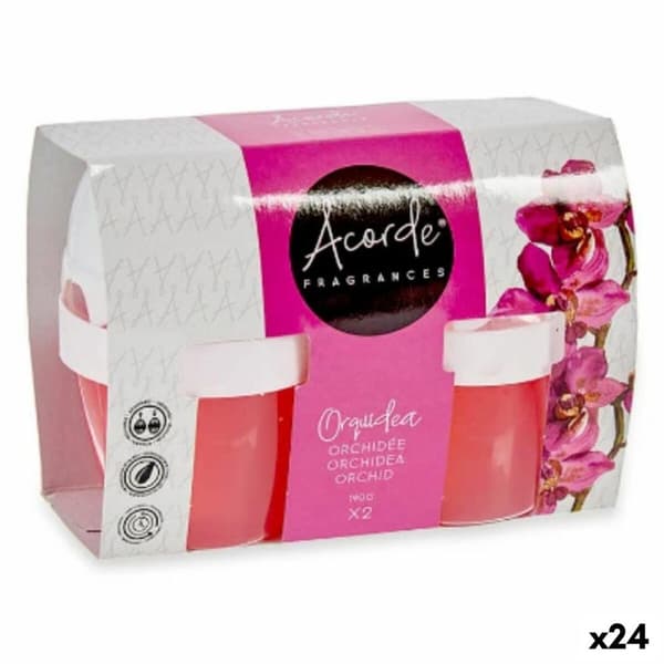 Sæt med luftfriskere Acorde 1165-ORQUDIA Orkide Gel (24 enheder)