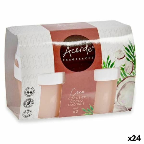 Sæt med luftfriskere Acorde 1165-COCO Kokos Gel (24 enheder)
