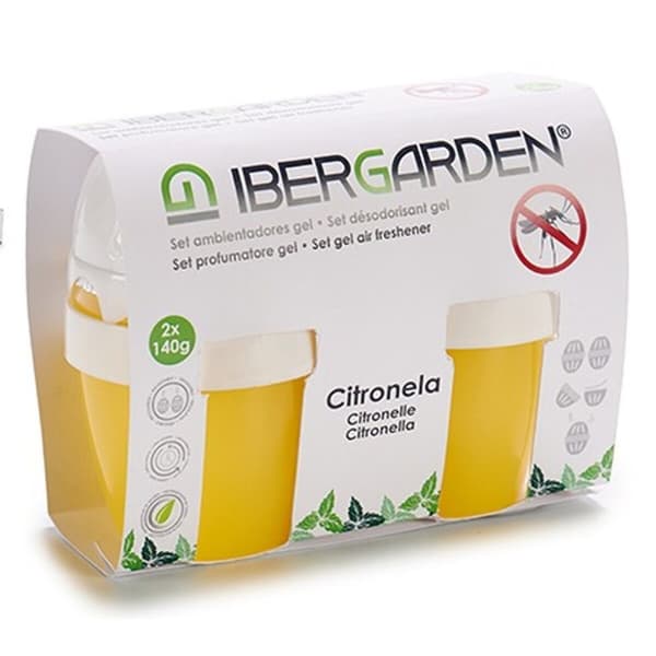 Sæt med luftfriskere Ibergarden 1165 Citronela Gel (24 enheder)