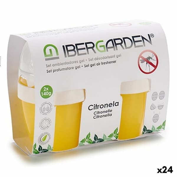 Sæt med luftfriskere Ibergarden 1165 Citronela Gel (24 enheder)