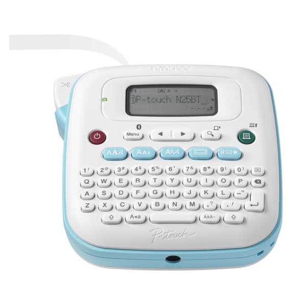 Oplader + genopladelige batterier Brother PT-N25BT Blå, Hvid