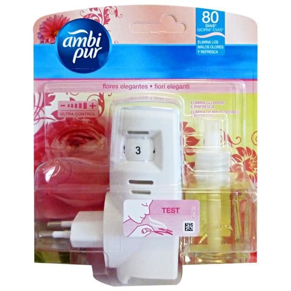 AMBI PUR Home Base + Refill Eleganta blommor och fräschörer Ljus Deodorant