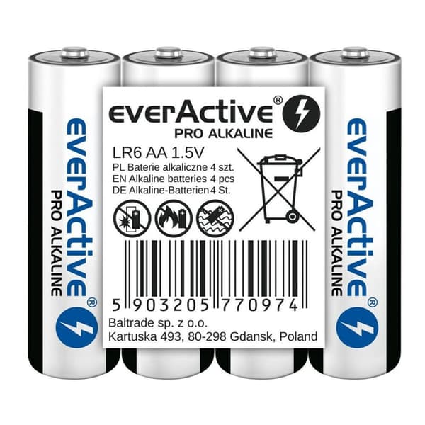Batterier EverActive LR6 AA 1,5 V (4 enheder)