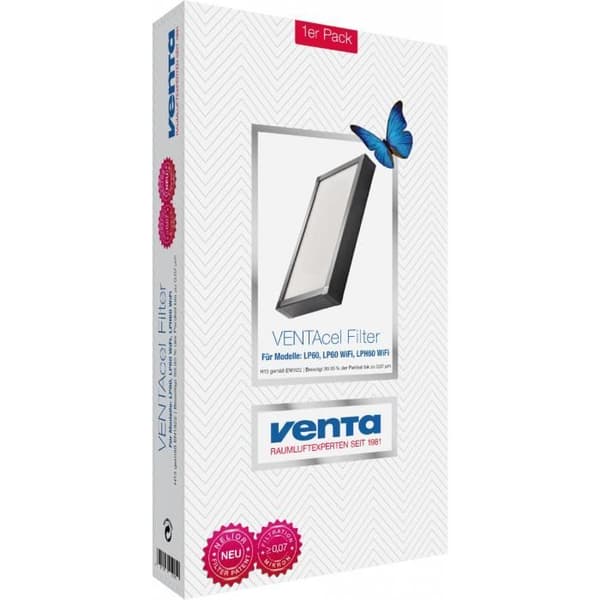 H13 HEPA-filter - VENTA - AH902, AP902 och LP60 - Eliminerar 99,95 % av partiklarna - Patenterad Nelior-teknik