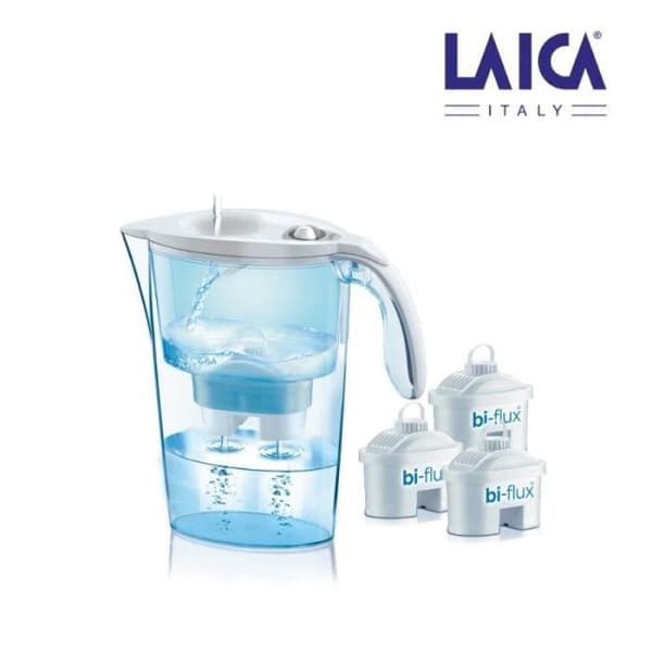 Filtreringssats - Laica - Stream 2.3L - Vit - 3 Bi-Flow-filter - Tillverkat i Italien