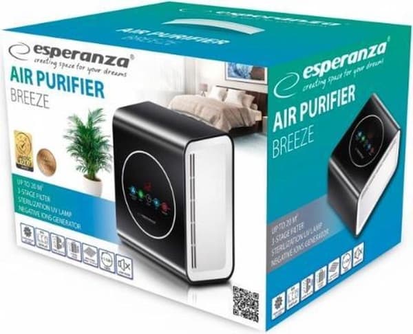 Esperanza EHP001 luftrenser 45 dB Sort, Hvid