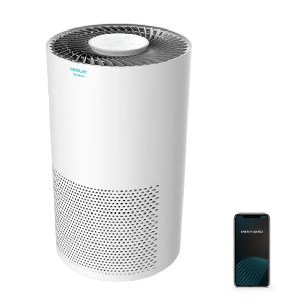 Cecotec Air purifier with 160 CADR, triple filtering system with high-efficiency filter and Wi-Fi control.